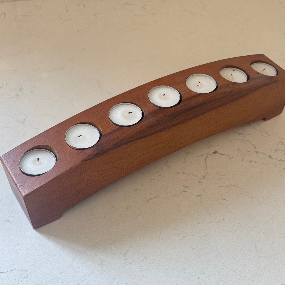 Elegant Wooden Tealight Holder
